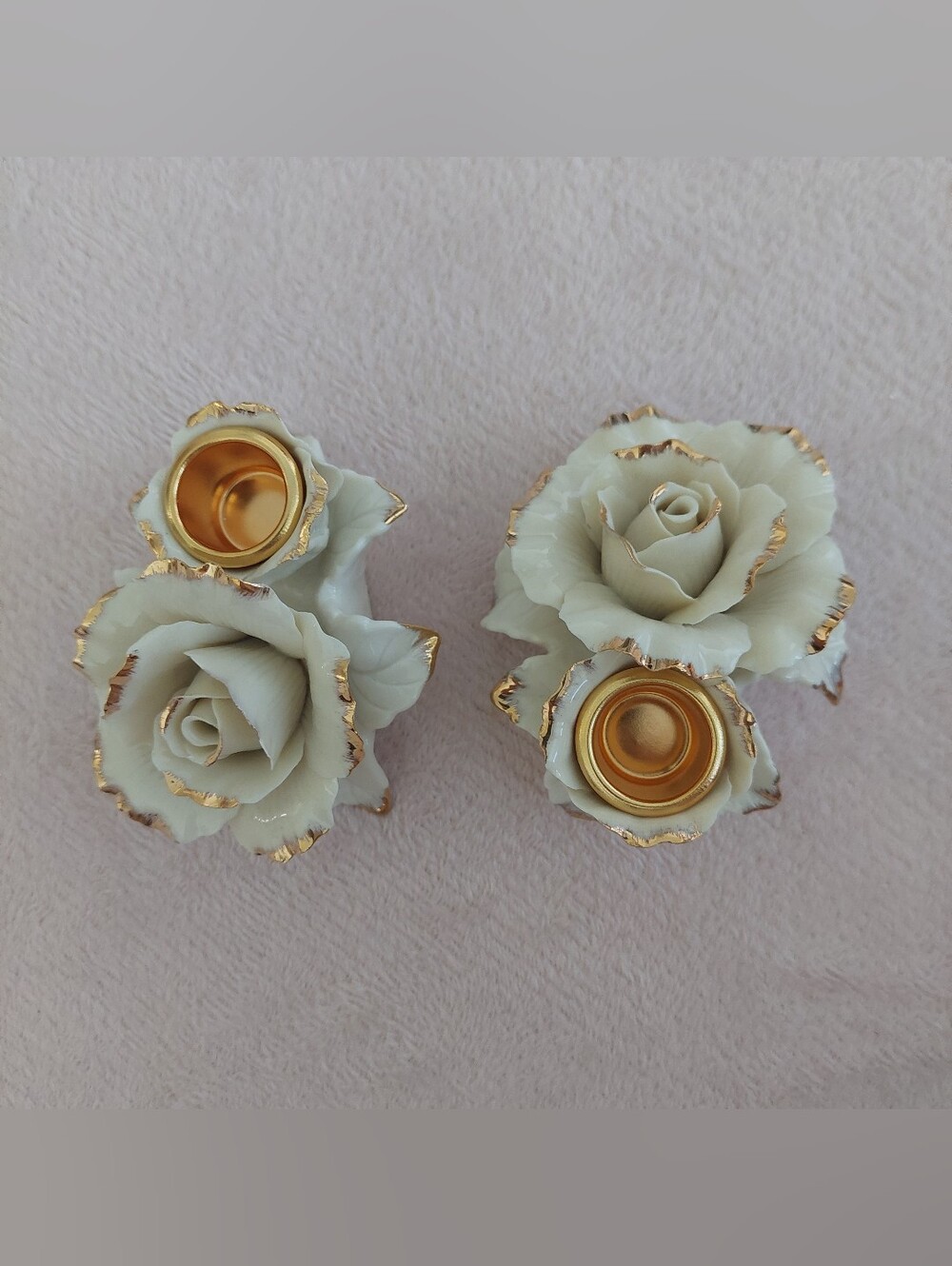AVON "WINTER ROSE" Candleholders NIB - Picture 9 of 14